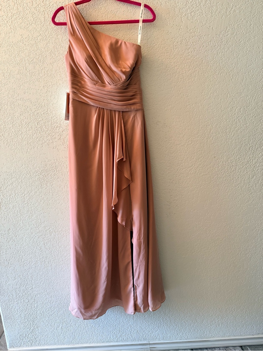 JJ’S HOUSE Dusty Rose One Shoulder Bridesmaids Evening‎ Dress Size 2